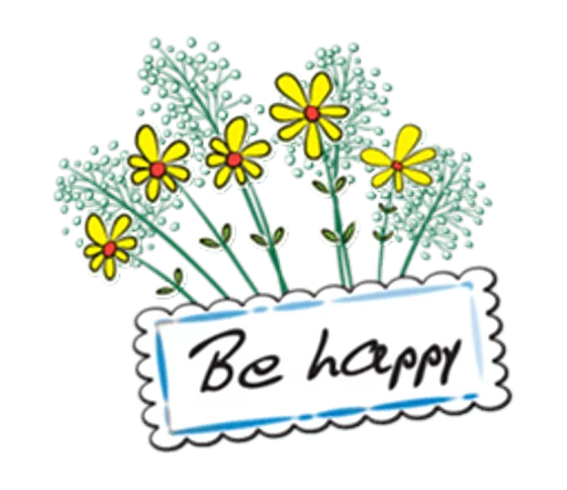🙂 Стикер «Flowers and greeting card» для Telegram