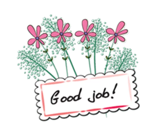👍 Стикер «Flowers and greeting card» для Telegram