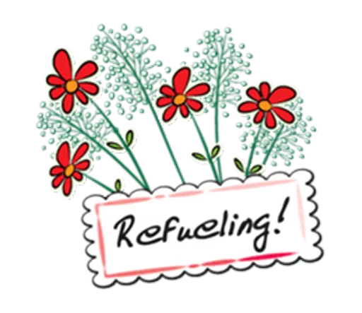 🍽 Стикер «Flowers and greeting card» для Telegram