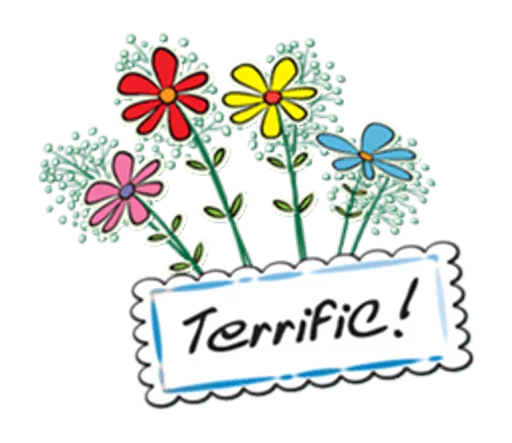 👌 Стикер «Flowers and greeting card» для Telegram