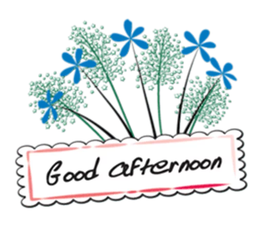 ✋ Стикер «Flowers and greeting card» для Telegram
