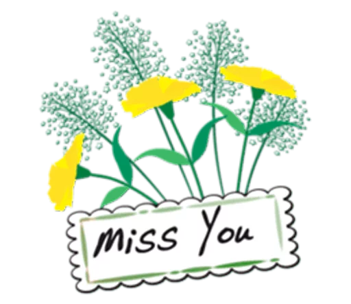 🙁 Стикер «Flowers and greeting card» для Telegram