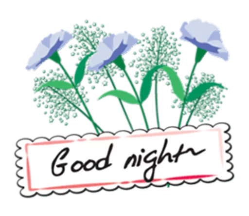 😴 Стикер «Flowers and greeting card» для Telegram
