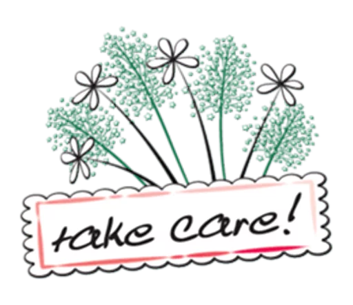 ✋ Стикер «Flowers and greeting card» для Telegram