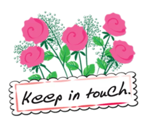 🤙 Стикер «Flowers and greeting card» для Telegram