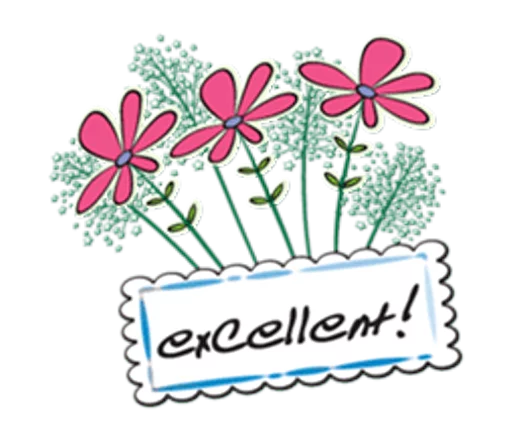👍 Стикер «Flowers and greeting card» для Telegram