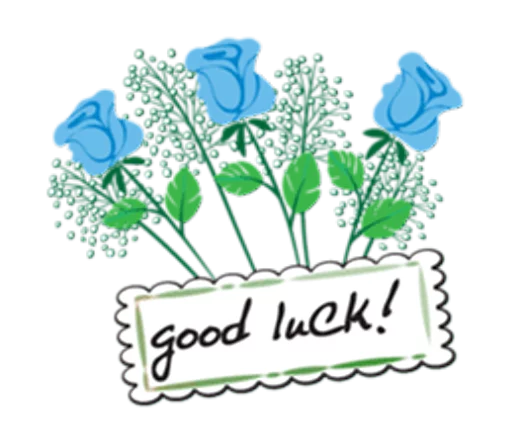 🤞 Стикер «Flowers and greeting card» для Telegram