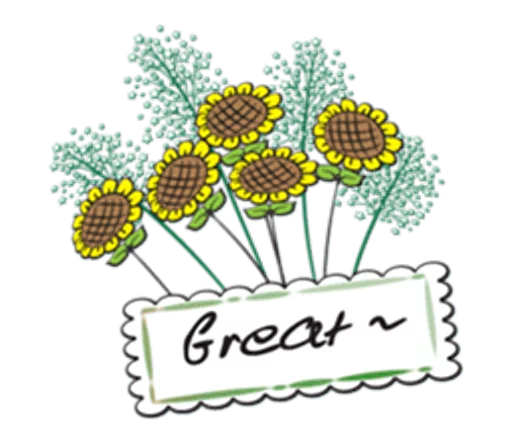👍 Стикер «Flowers and greeting card» для Telegram