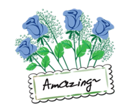 😍 Стикер «Flowers and greeting card» для Telegram