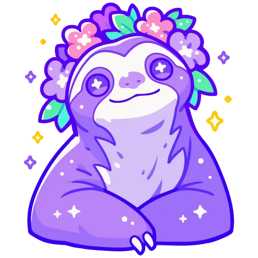 🦥 Стикер «spring flowers» для Telegram