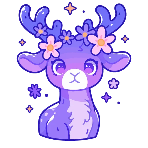 🦌 Стикер «spring flowers» для Telegram