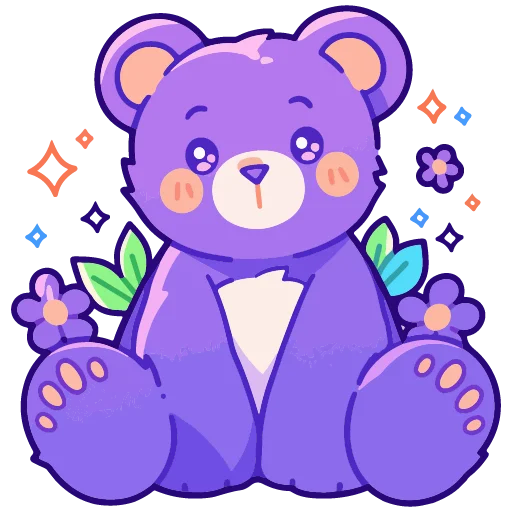 🐻 Стикер «spring flowers» для Telegram
