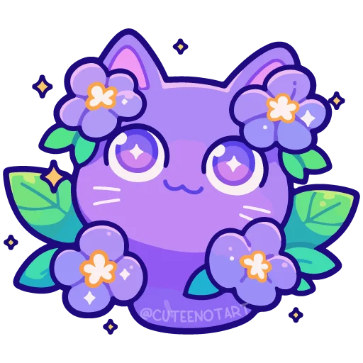 🐱 Стикер «spring flowers» для Telegram