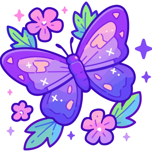 🦋 Стикер «spring flowers» для Telegram
