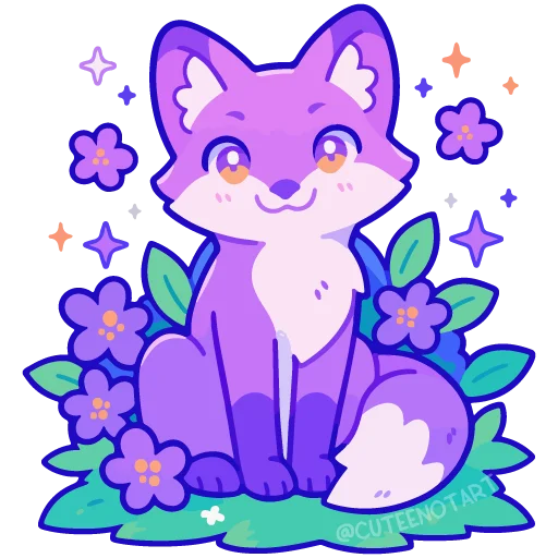 🦊 Стикер «spring flowers» для Telegram