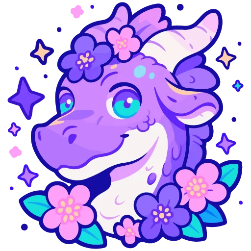 🐲 Стикер «spring flowers» для Telegram