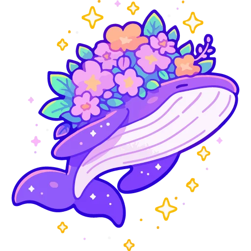 🐋 Стикер «spring flowers» для Telegram