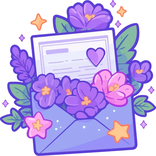 ✉️ Стикер «spring flowers» для Telegram