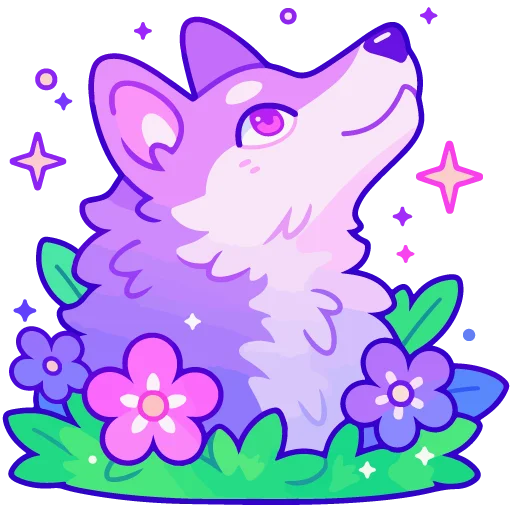 🐺 Стикер «spring flowers» для Telegram