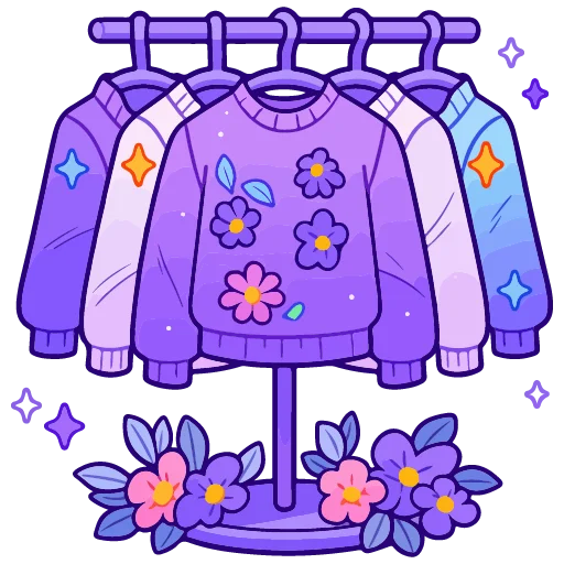 👔 Стикер «spring flowers» для Telegram
