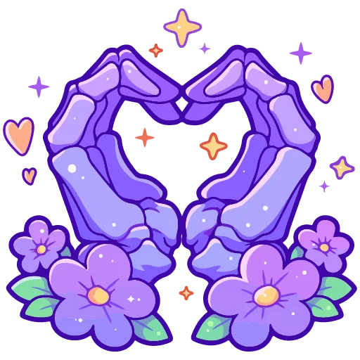 💜 Стикер «spring flowers» для Telegram