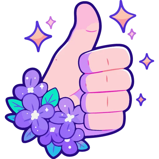 👍 Стикер «spring flowers» для Telegram