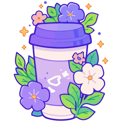 ☕️ Стикер «spring flowers» для Telegram