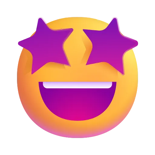 Стикер 33 Fluent Emoji