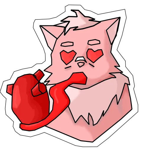 😍 Стикер «Пушист и токсичен» для Telegram