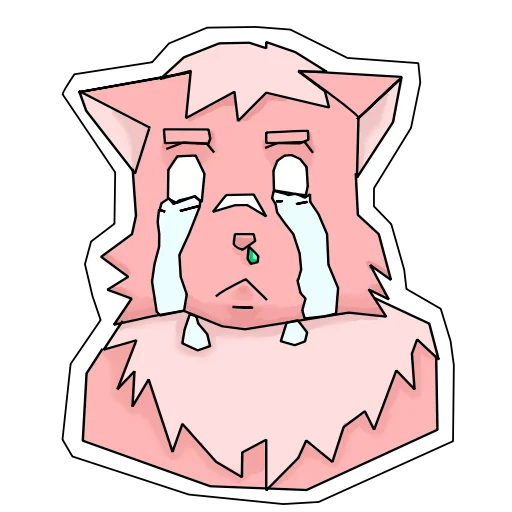 😭 Стикер «Пушист и токсичен» для Telegram