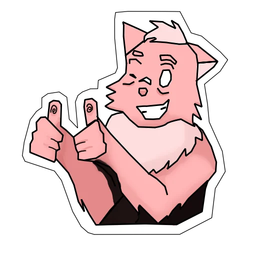 👍 Стикер «Пушист и токсичен» для Telegram