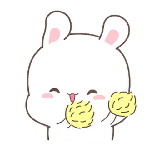 🥳 Стикер «Fluffy Bunny» для Telegram