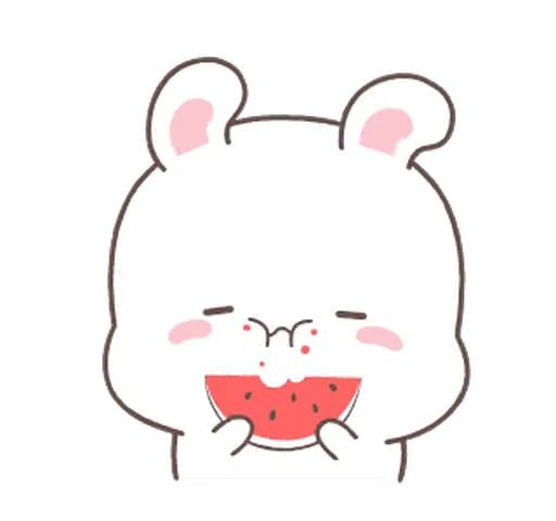 🍉 Стикер «Fluffy Bunny» для Telegram