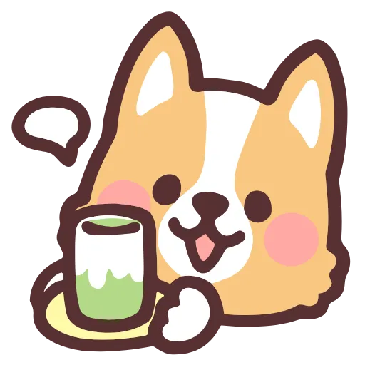 ☕️ Стикер «fluffy corgi stickers» для Telegram