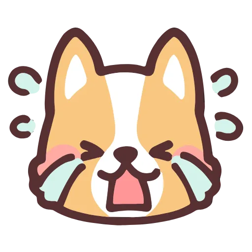 😭 Стикер «fluffy corgi stickers» для Telegram