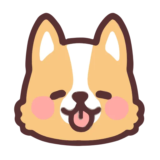 😝 Стикер «fluffy corgi stickers» для Telegram