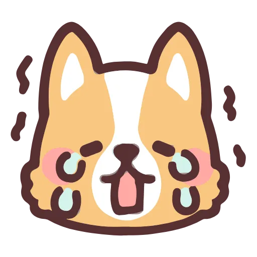 😭 Стикер «fluffy corgi stickers» для Telegram
