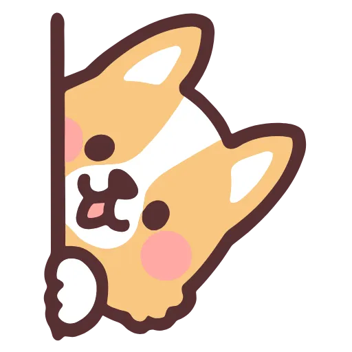 😏 Стикер «fluffy corgi stickers» для Telegram