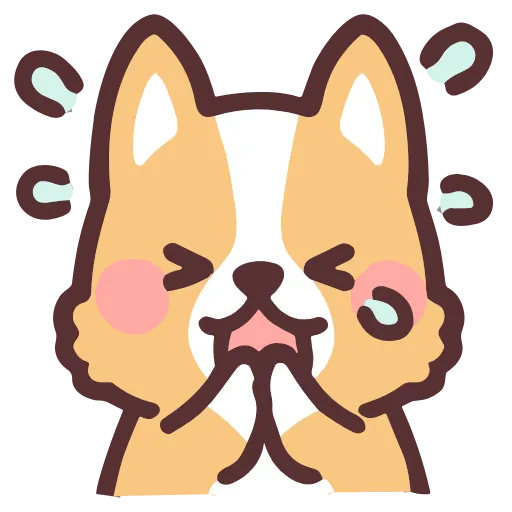 🤭 Стикер «fluffy corgi stickers» для Telegram