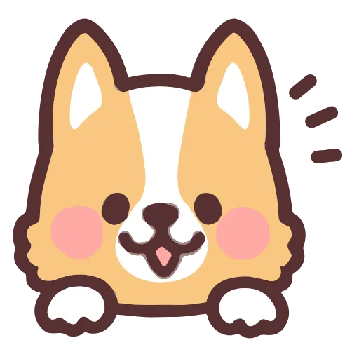 Стикер 6 Corgi Hd Emoji