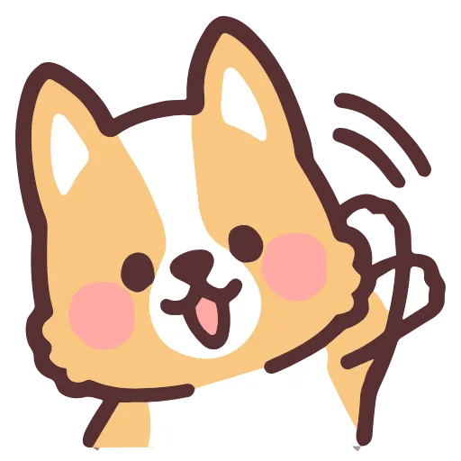 Стикер 30 Corgi Hd Emoji