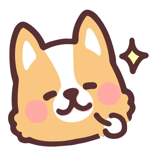 Стикер 19 Corgi Hd Emoji