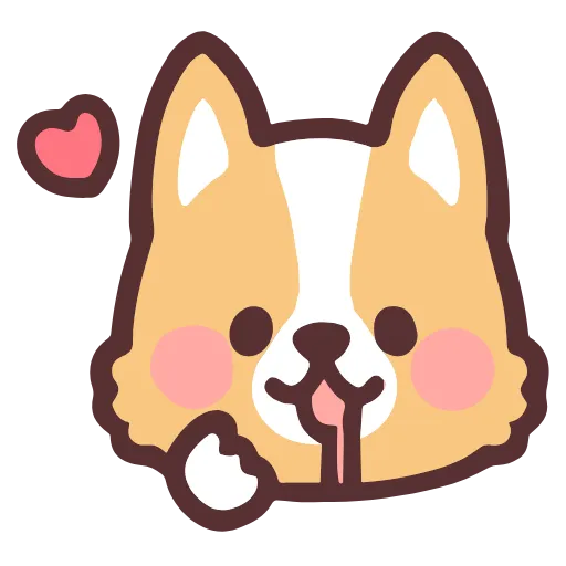 Стикер 17 Corgi Hd Emoji