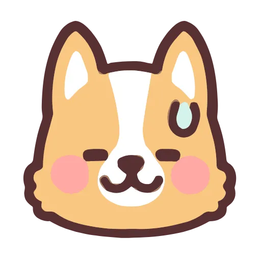 Стикер 23 Corgi Hd Emoji