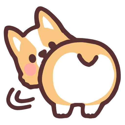Стикер 32 Corgi Hd Emoji
