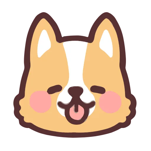 Стикер 18 Corgi Hd Emoji
