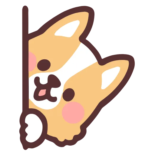 Стикер 21 Corgi Hd Emoji