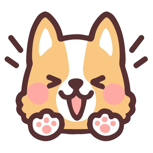 Стикер 11 Corgi Hd Emoji