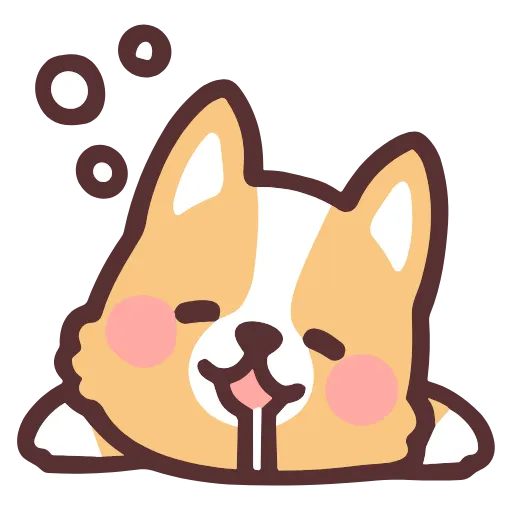 Стикер 14 Corgi Hd Emoji