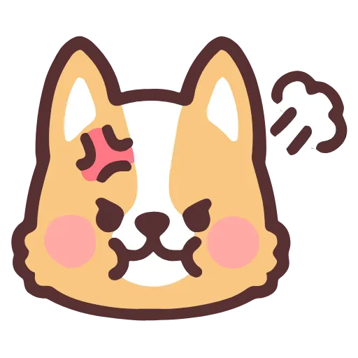 Стикер 3 Corgi Hd Emoji